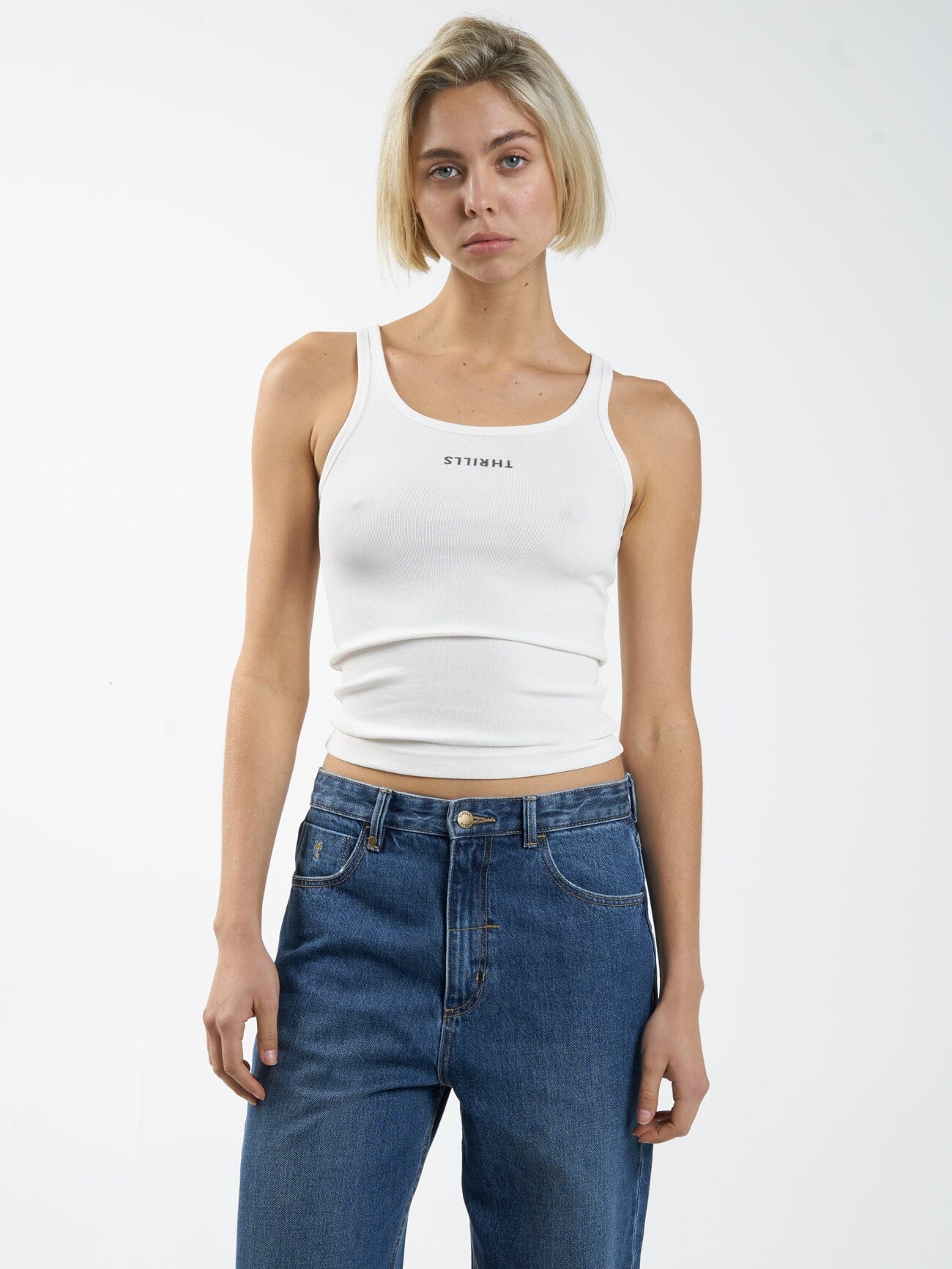 Minimal Thrills Scoop Tank - Tofu