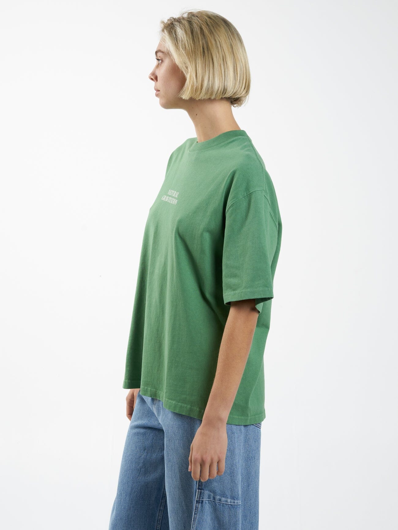 Gravitating Naturally Oversized Tee - Juniper Green