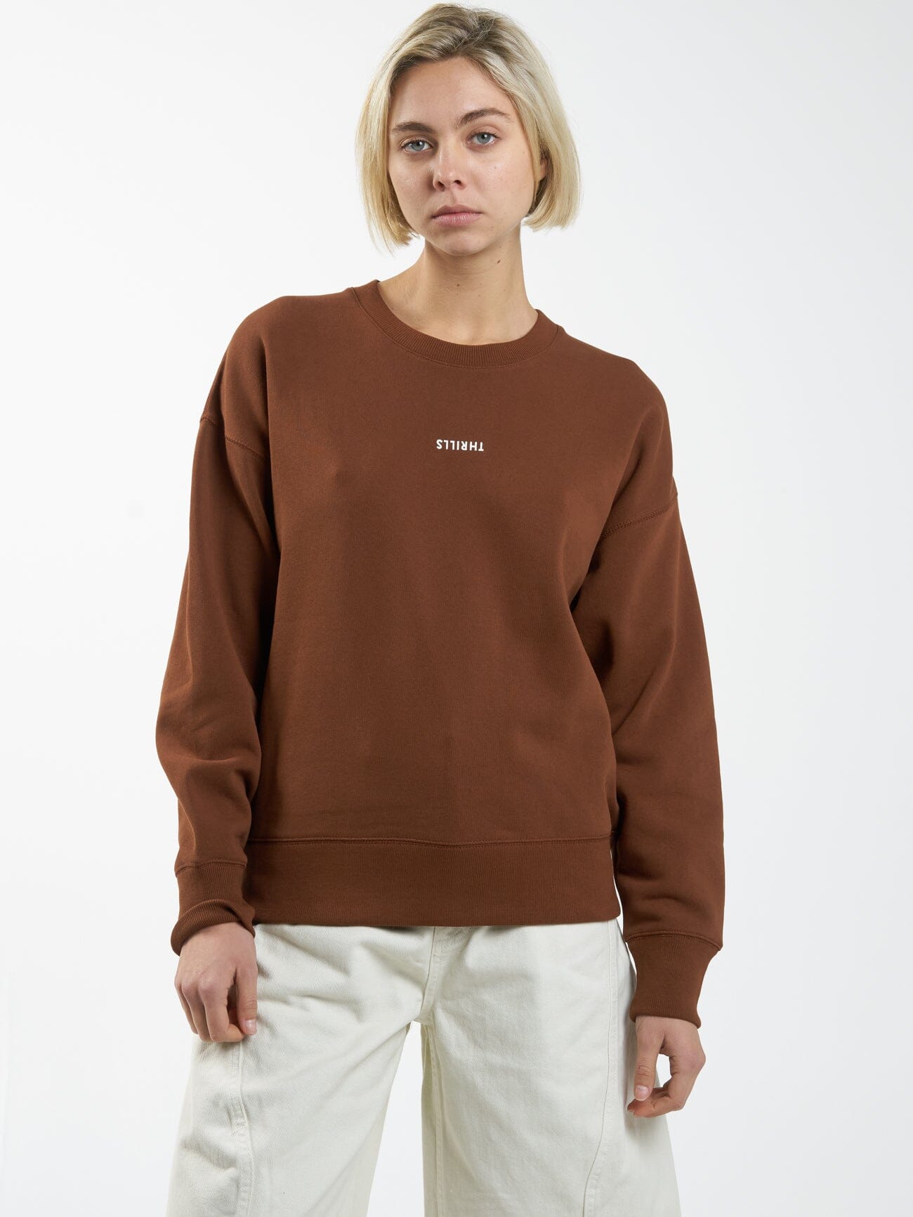 Minimal Thrills Slouch Crew - Chestnut