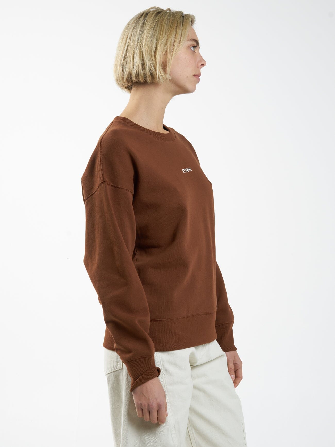 Minimal Thrills Slouch Crew - Chestnut