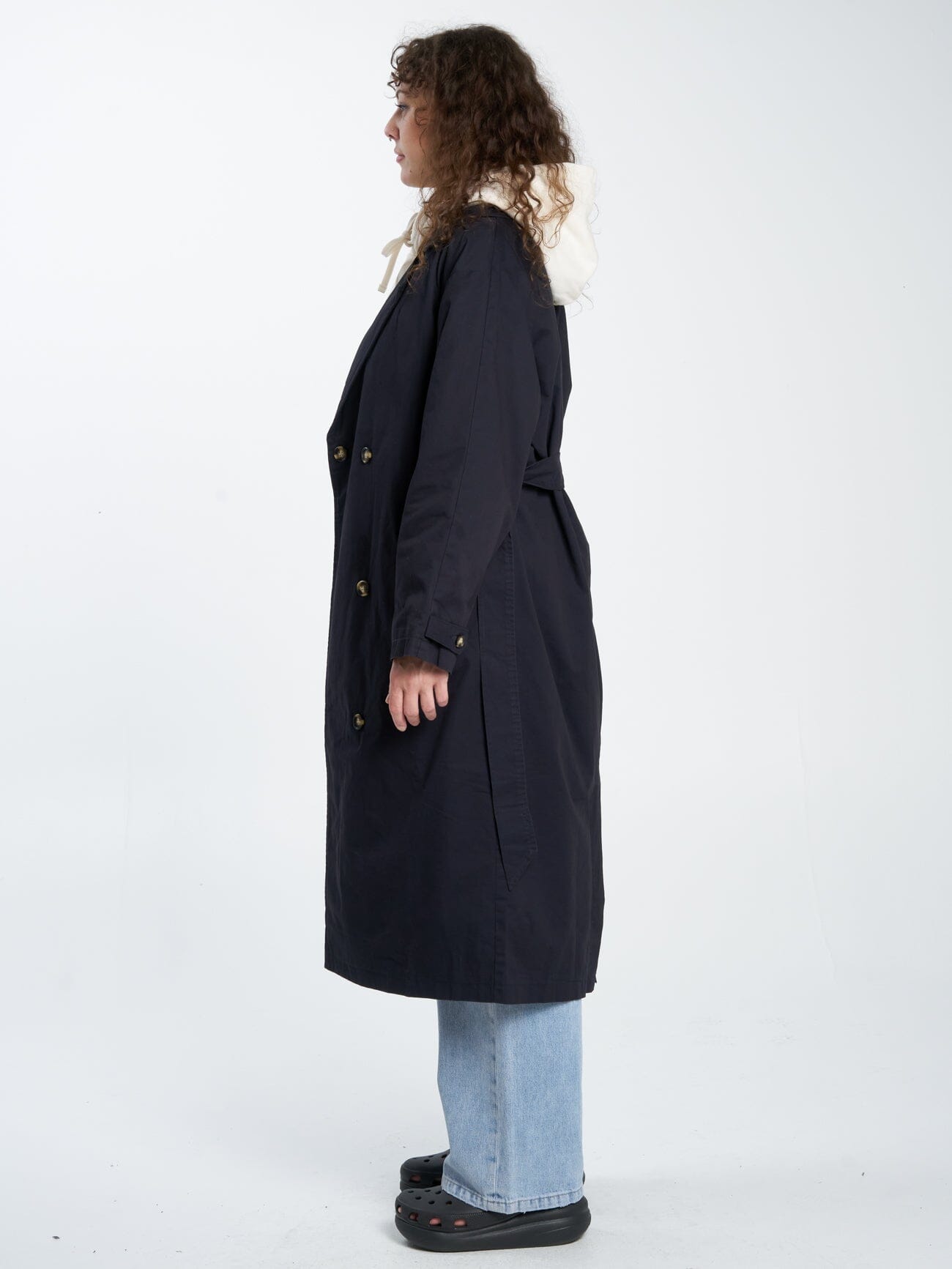 Adrianna Trench Coat - Midnight Blue