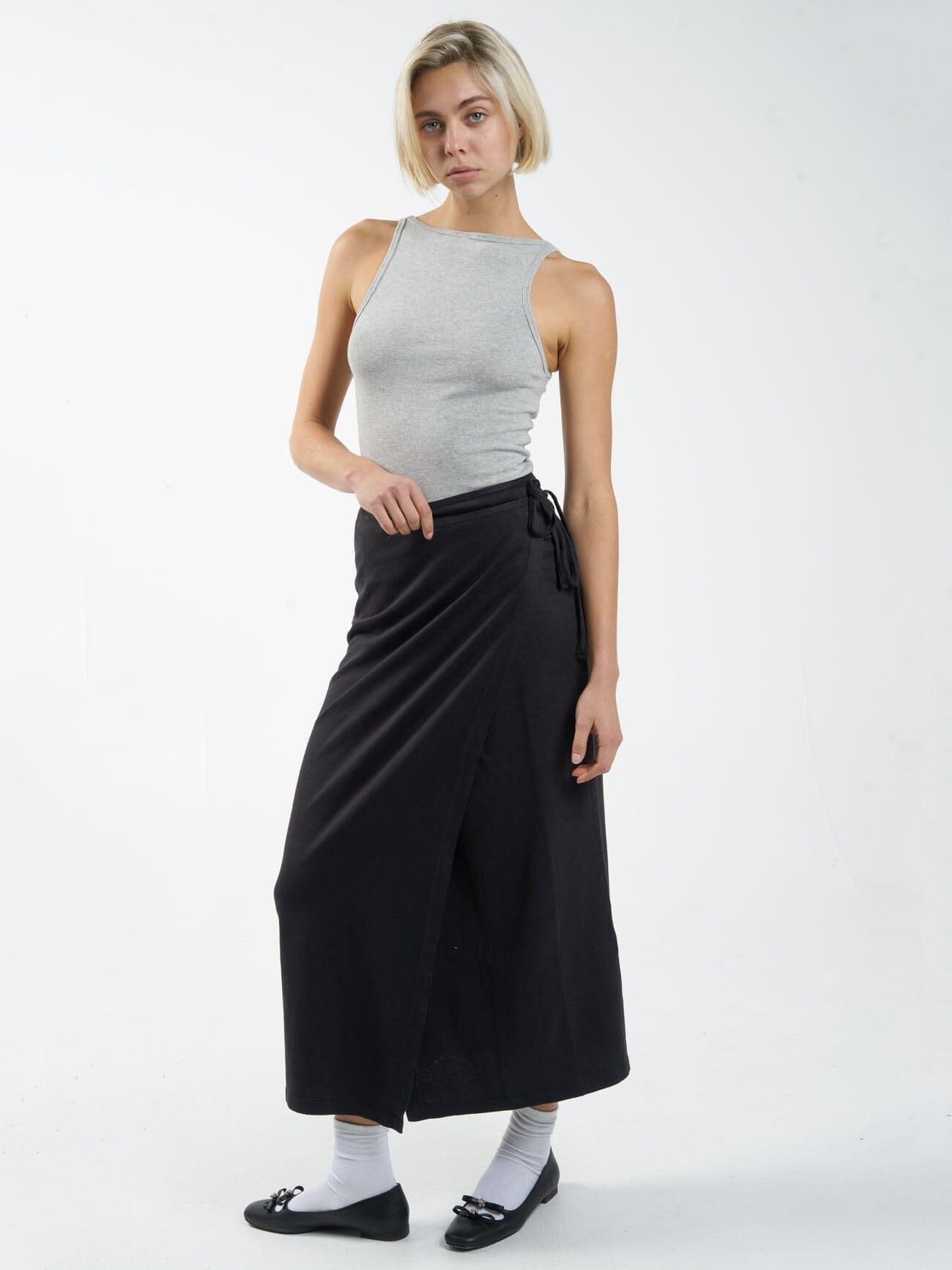 Hemp Wrap Skirt - Black