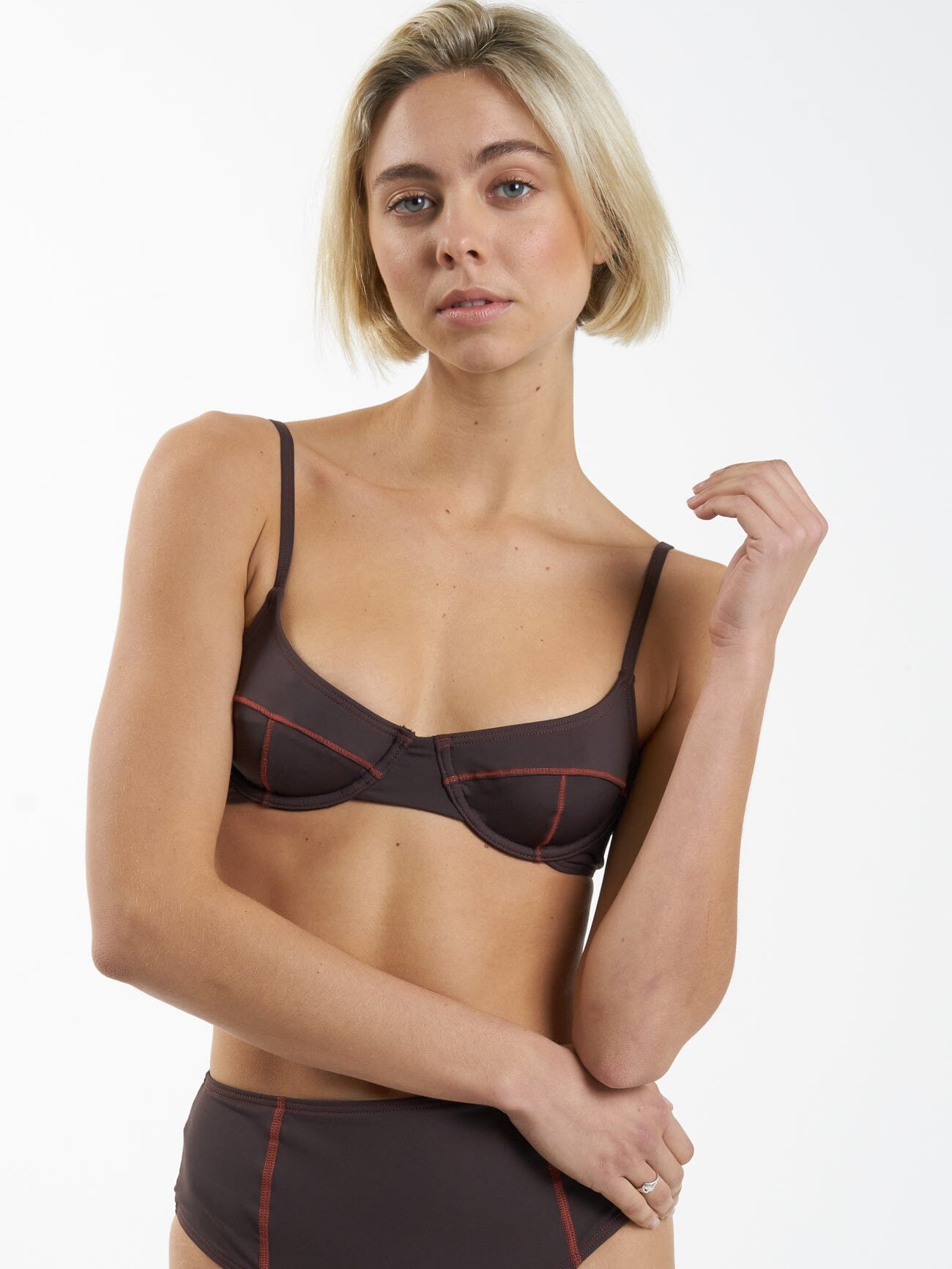 Nexus Underwire Bikini Top - Chocolate Plum