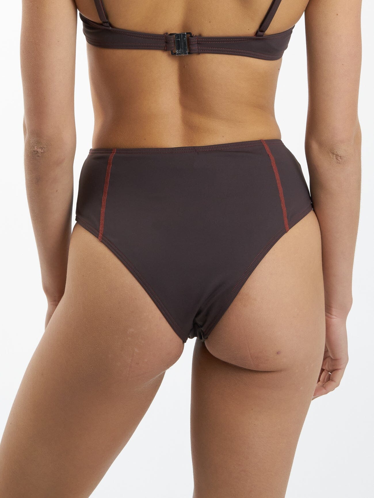 Nexus High Waist Bikini Bottom - Chocolate Plum