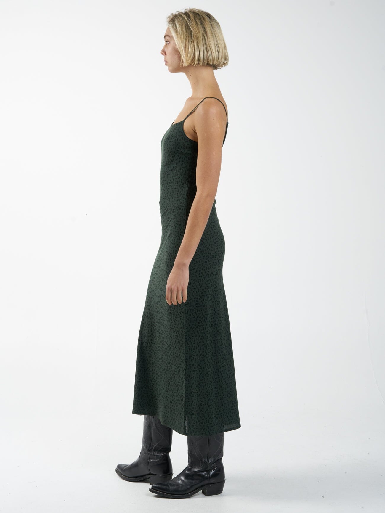 Cassia Bias Dress - Deep Forest