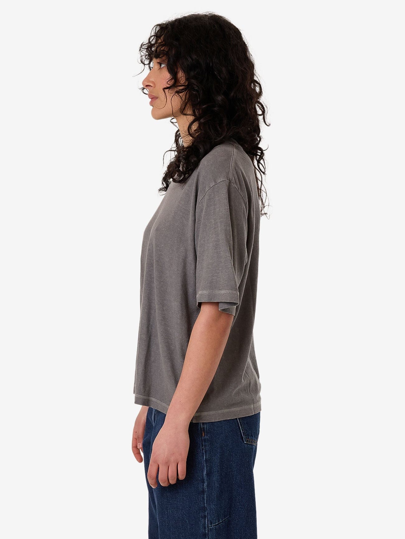 Hemp Square Tee - Grey Ash