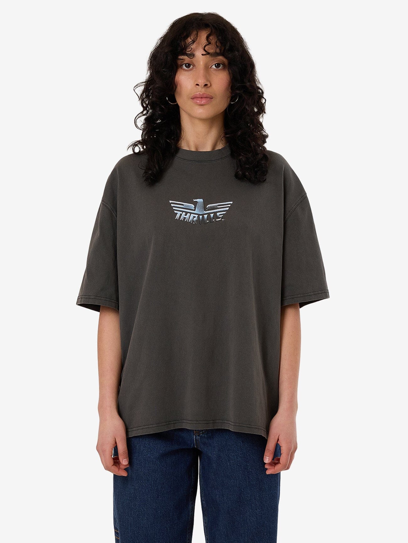 Polished Wings Oversized Tee - Merch Black 4