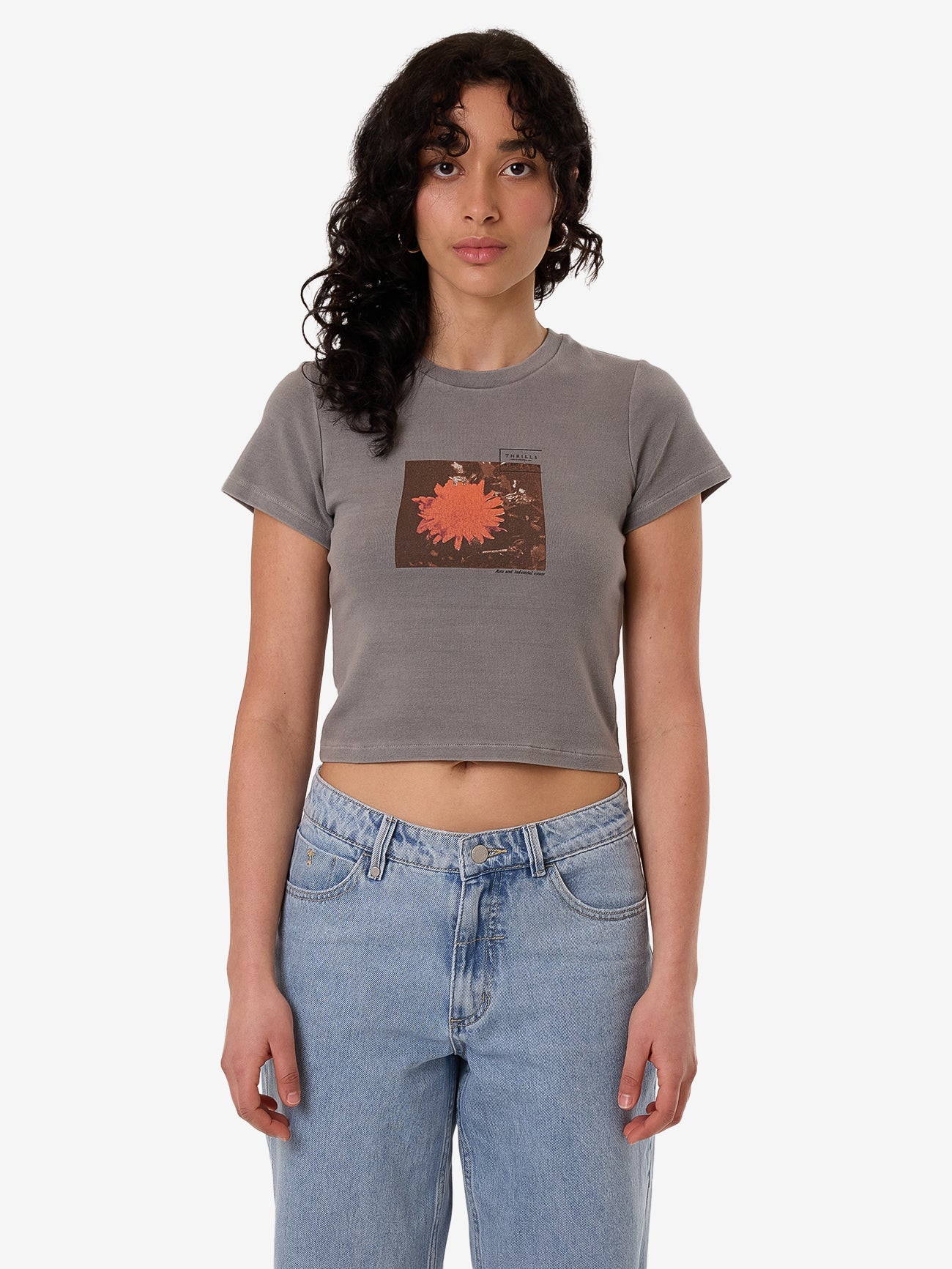 Natures Library Mini Tee - Washed Grey 4