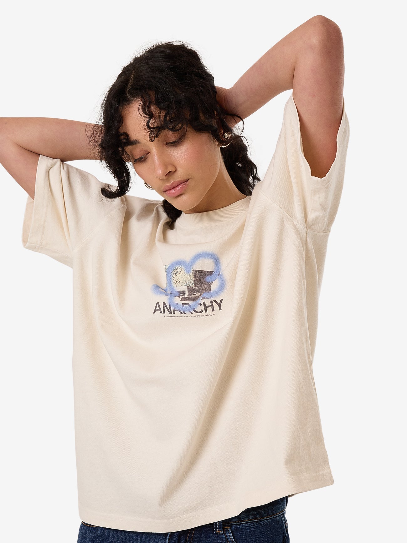 James Adams Anarchy Oversized Tee - Heritage White 4