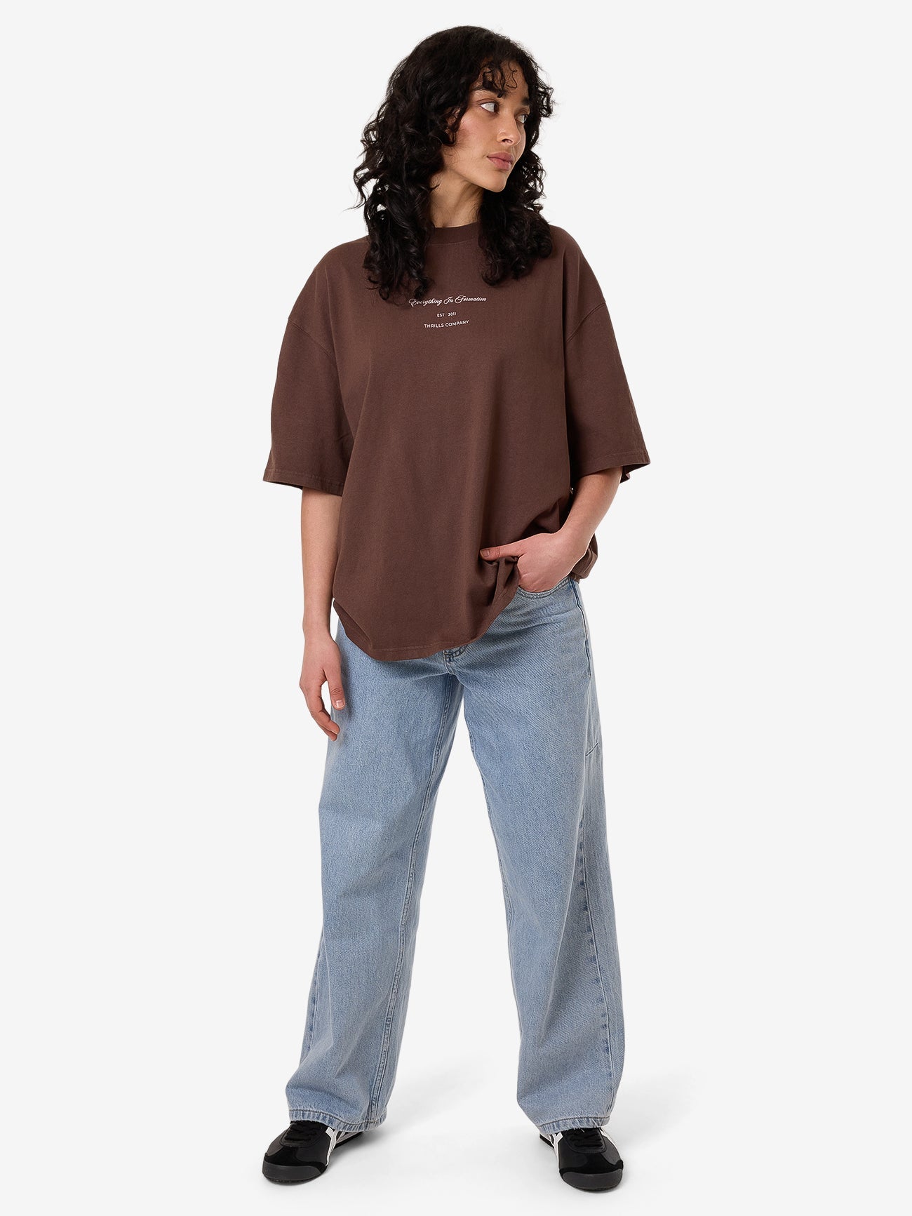 Dalia Oversized Tee - Coffee 4