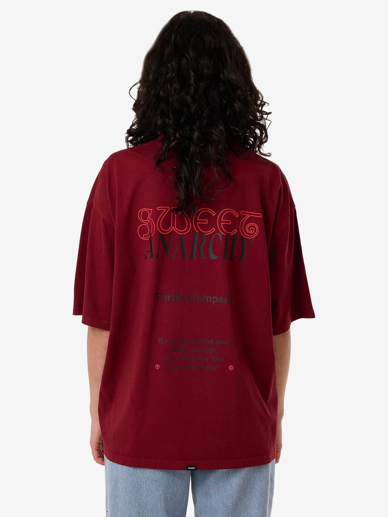 Sweet Anarchy Oversized Tee - Cabernet 4