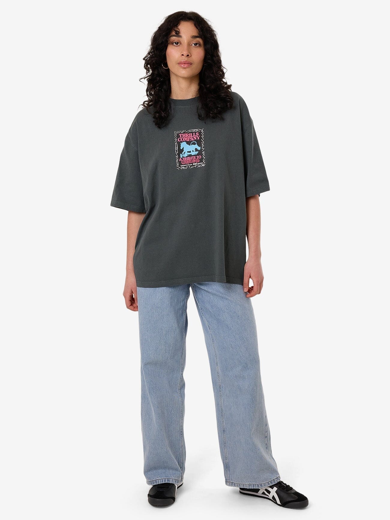 Chain of Formation Oversized Tee - Charcoal Blue 4