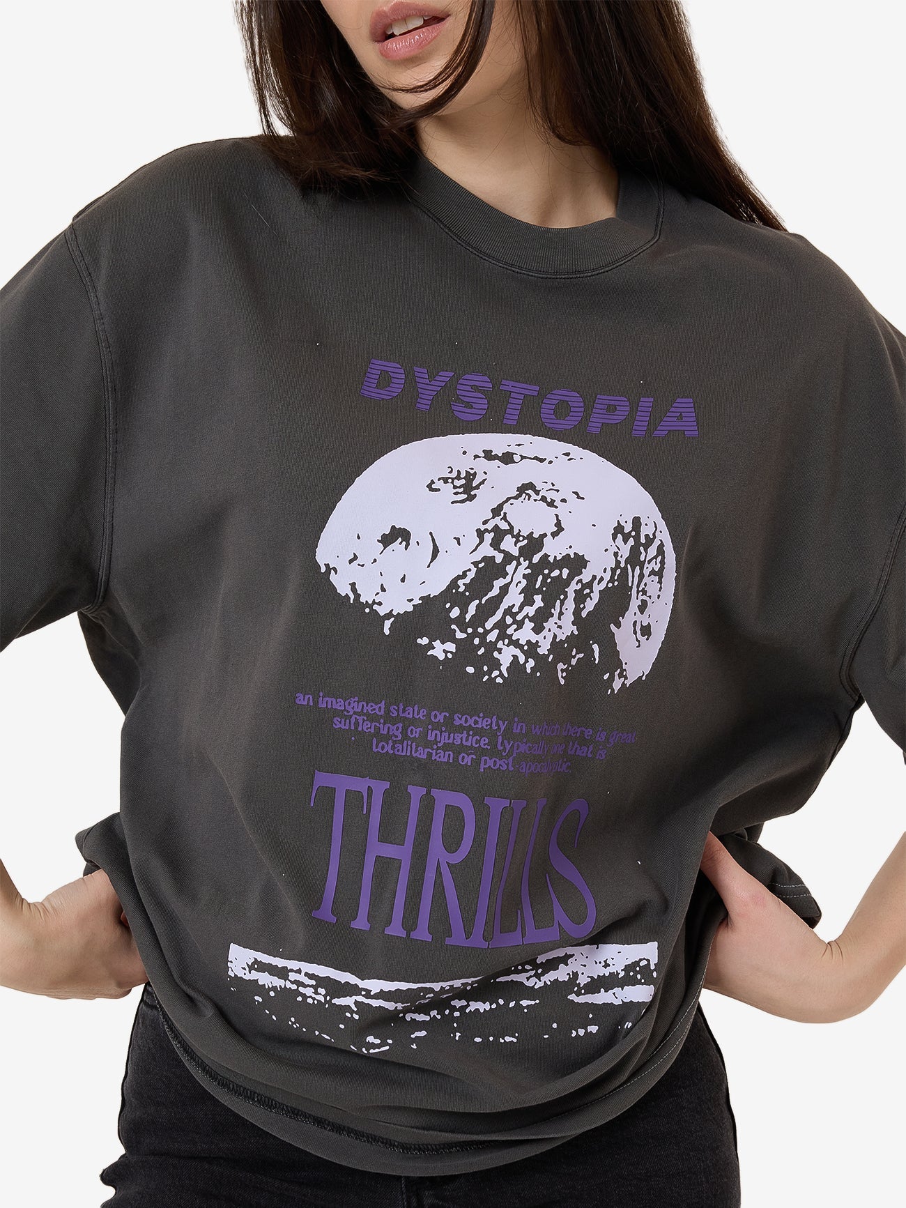 Dystopia Oversized Tee - Merch Black