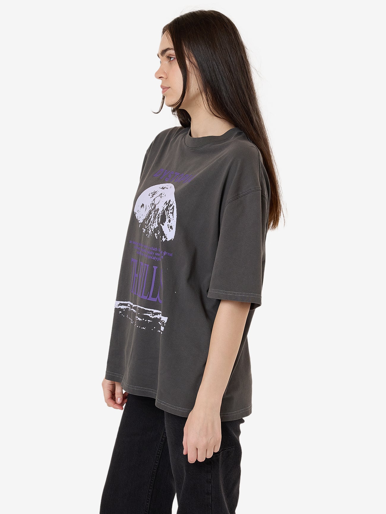 Dystopia Oversized Tee - Merch Black