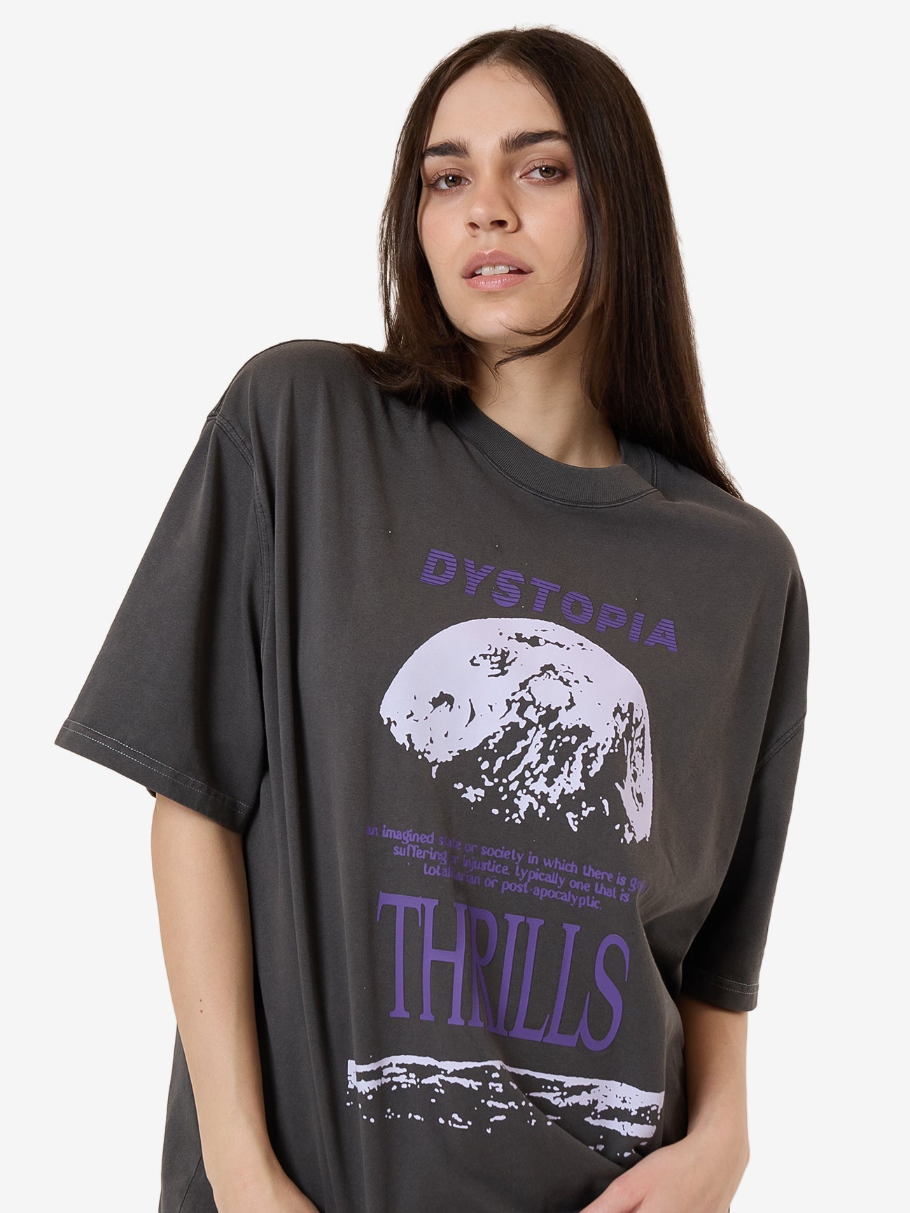 Dystopia Oversized Tee - Merch Black