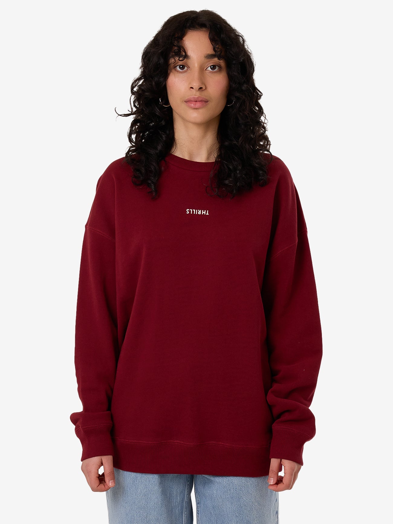 Minimal Thrills Slouch Crew - Cabernet 4