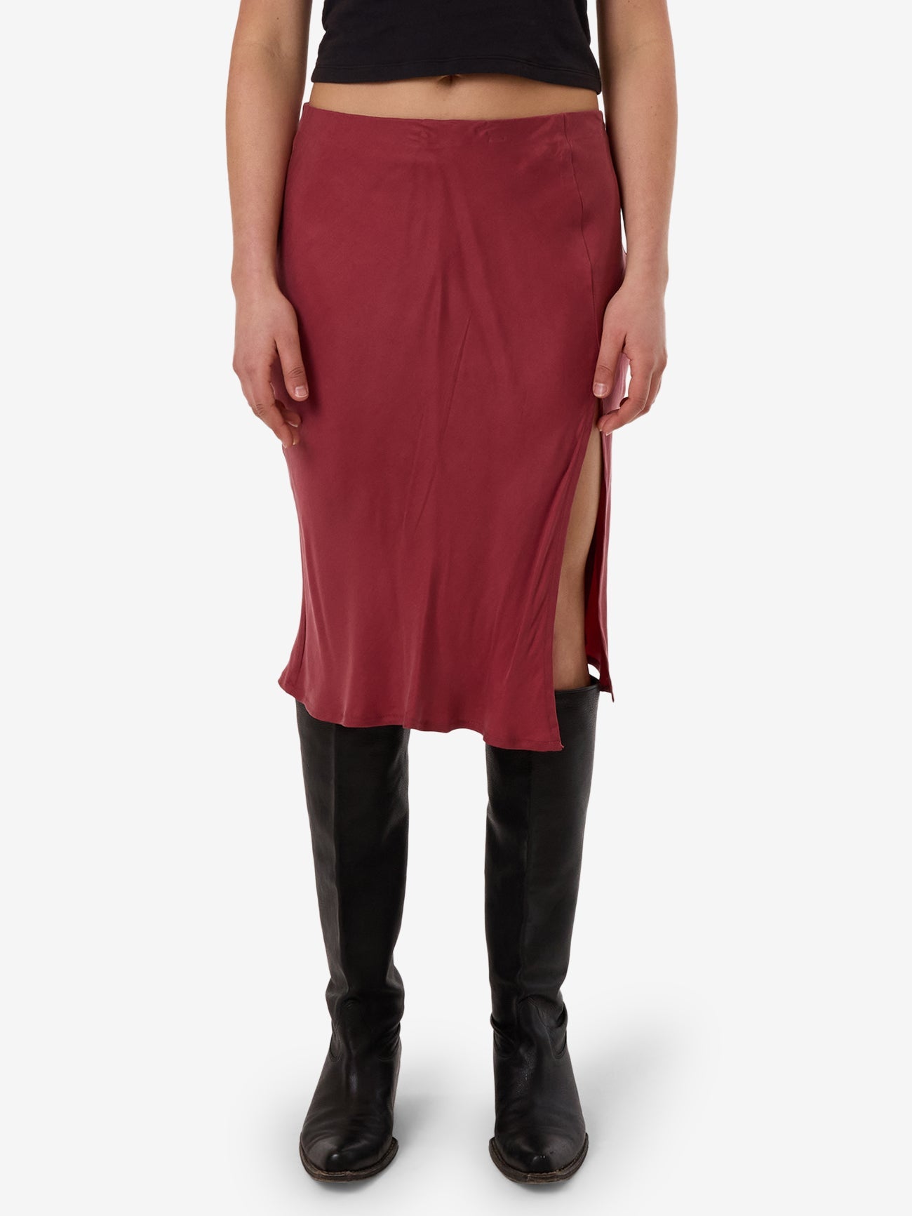 Blair Slip Skirt - Cabernet 4