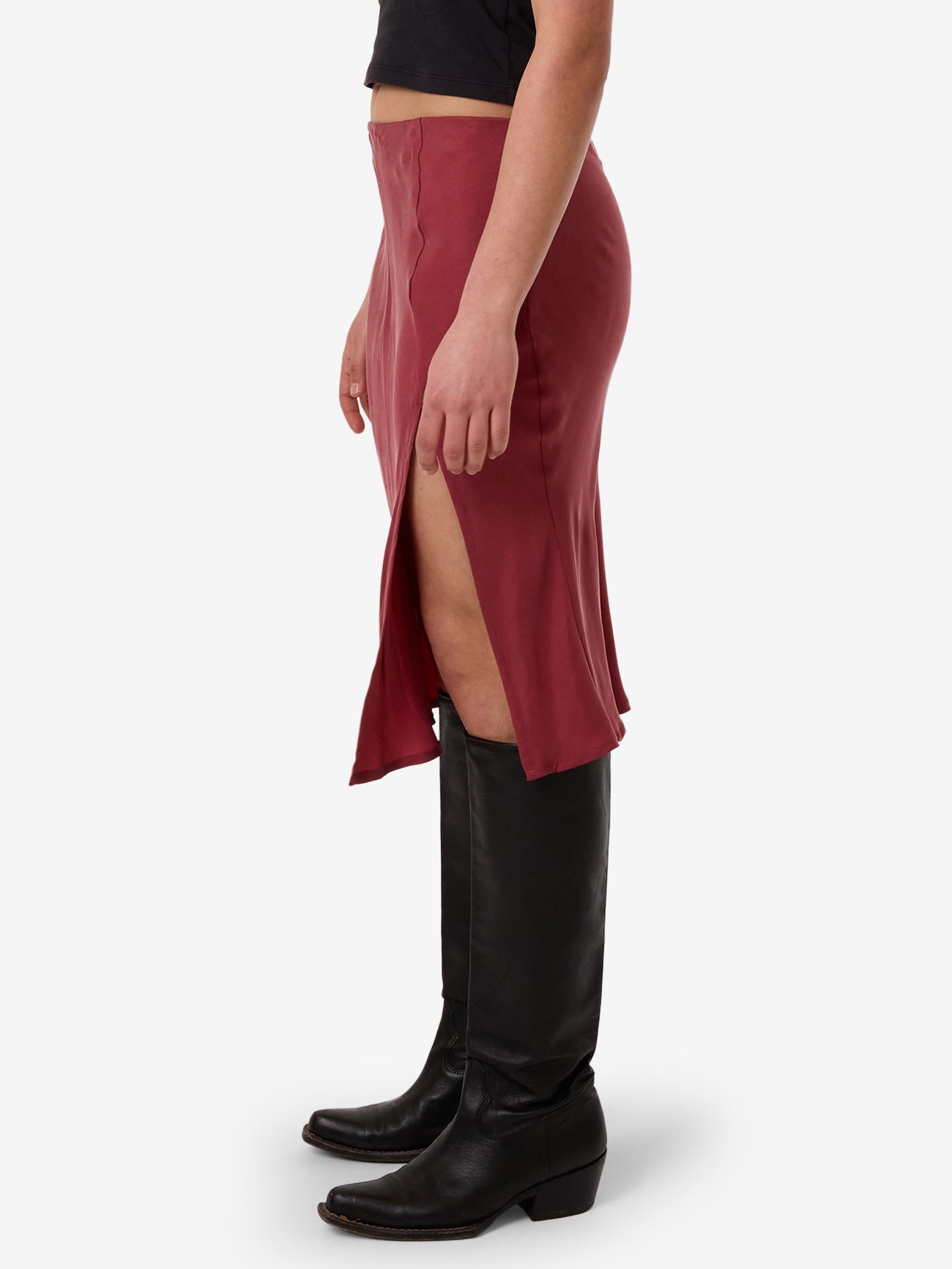 Blair Slip Skirt - Cabernet 4