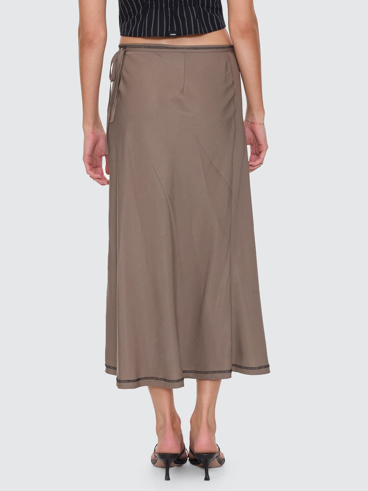 Contour Midi Skirt - Taupe Grey 4