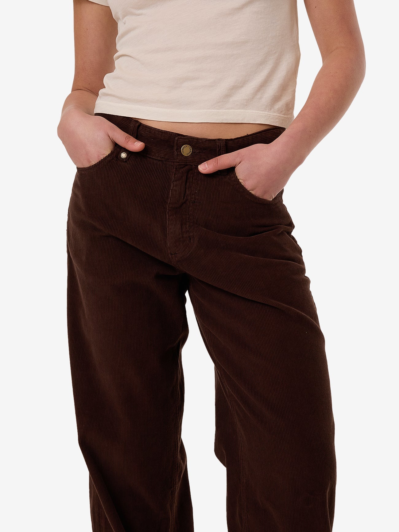 Billie Low Cord Pant - Dark Coffee 4