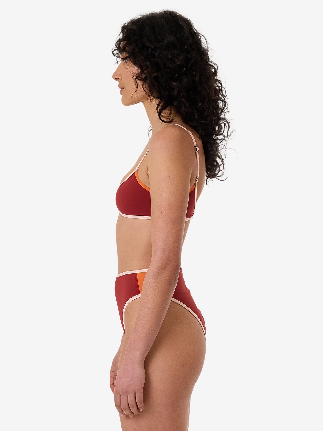 Petra Crop Bikini Top - Crimson