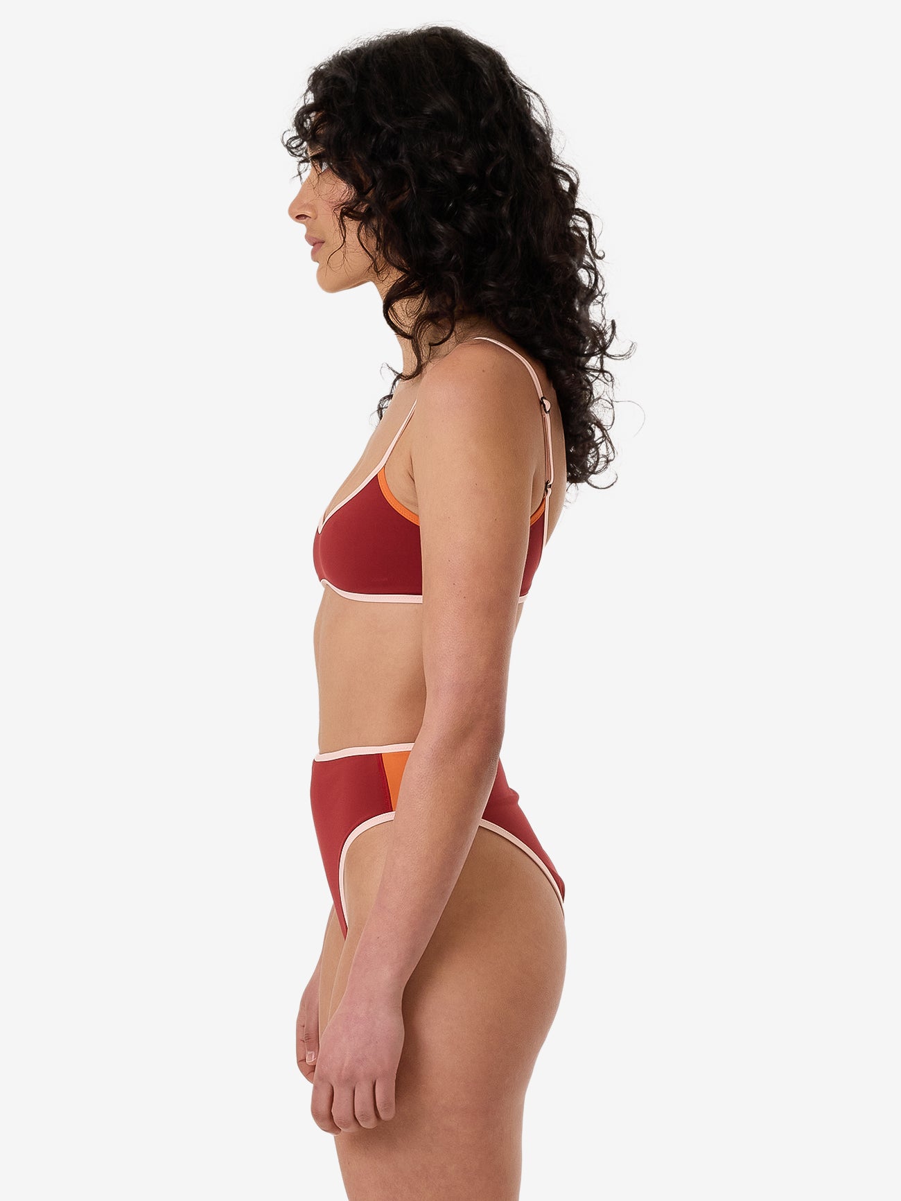 Petra 90S High Cut Bikini Bottom - Crimson