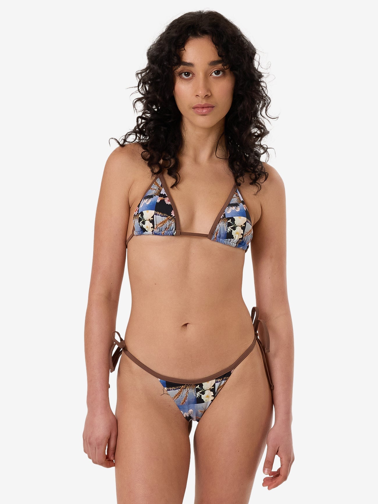 Dalia String Bikini Top - Coffee 4