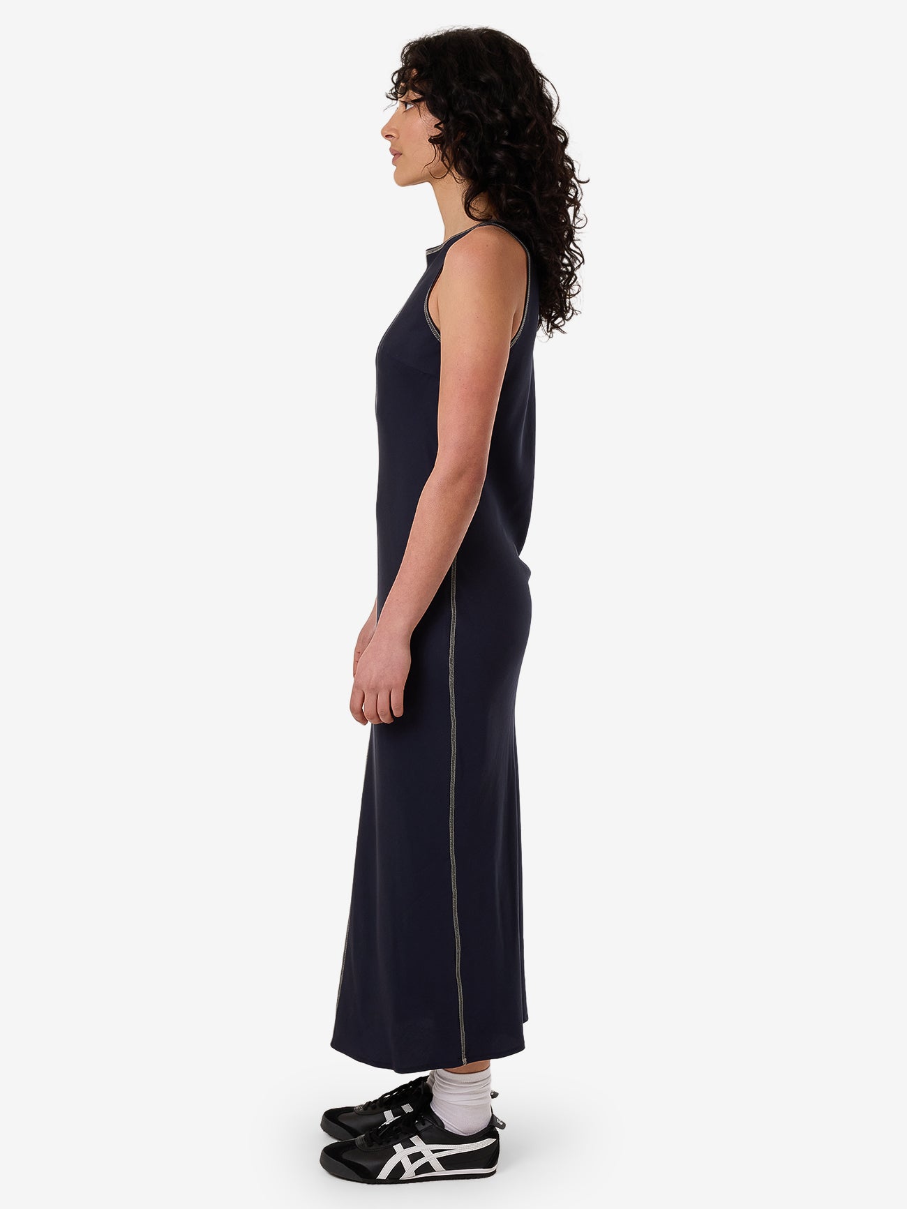 Contour Slip Midi Dress - Peacoat 4