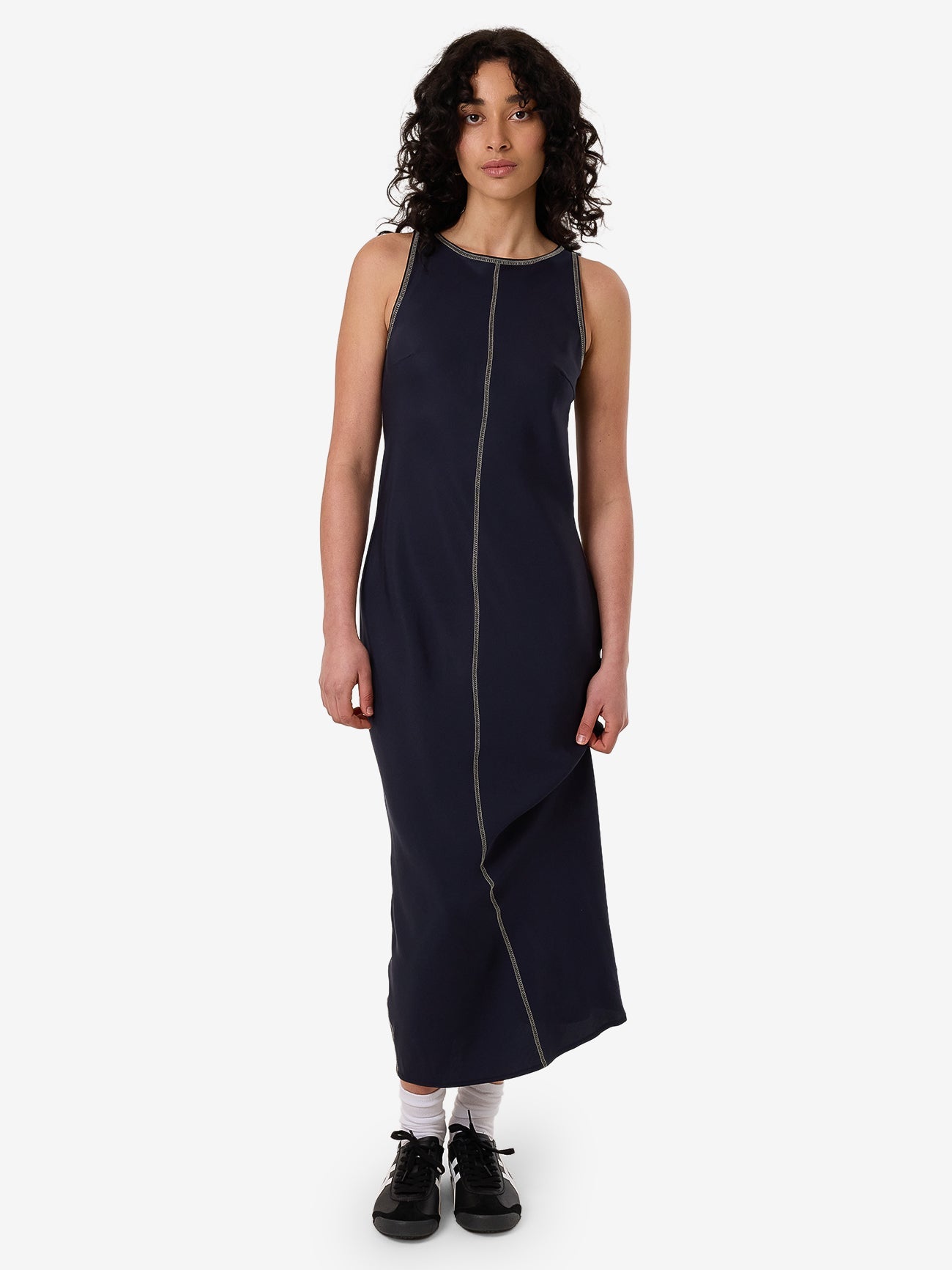 Contour Slip Midi Dress - Peacoat 4