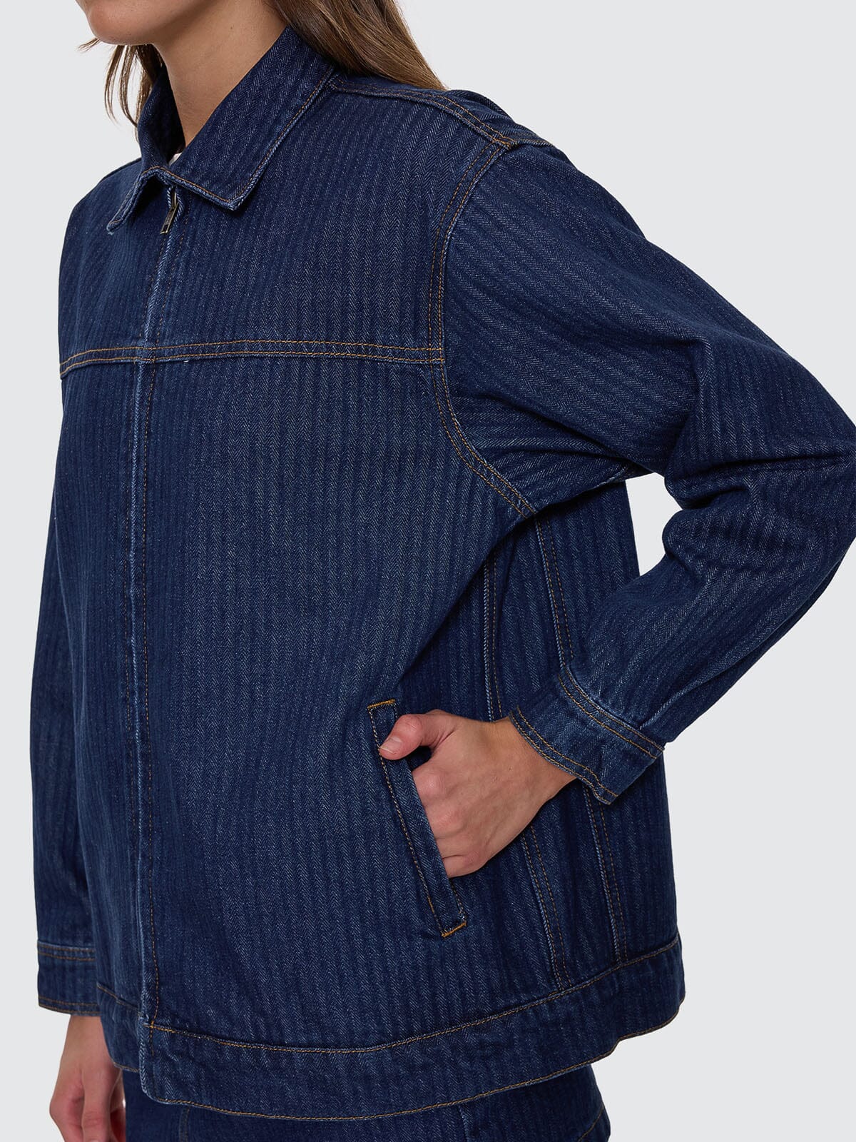 Hayden Jacket - Rib Rinsed Ink 4