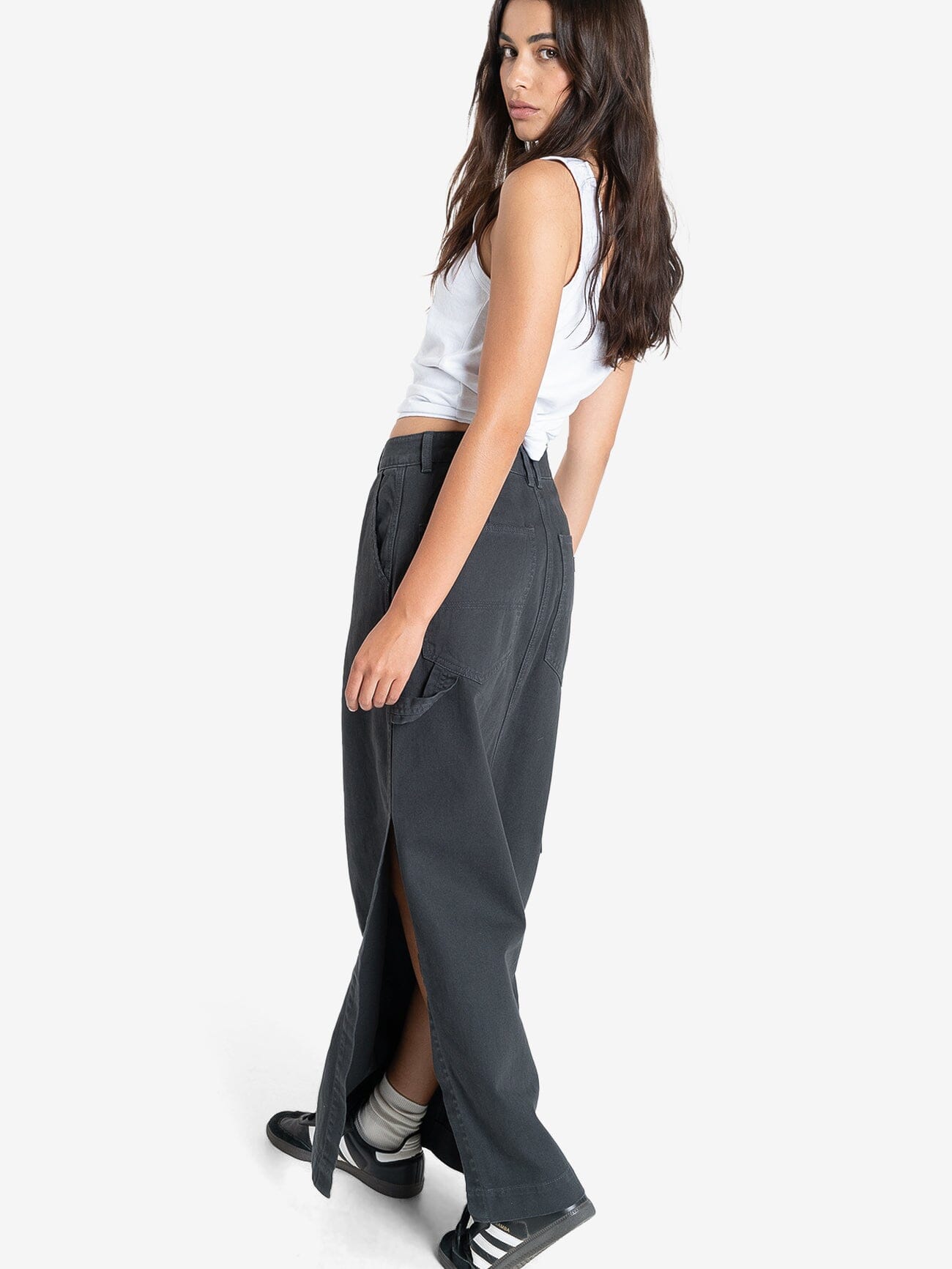 Carpenter Maxi Skirt - Dark Charcoal 4