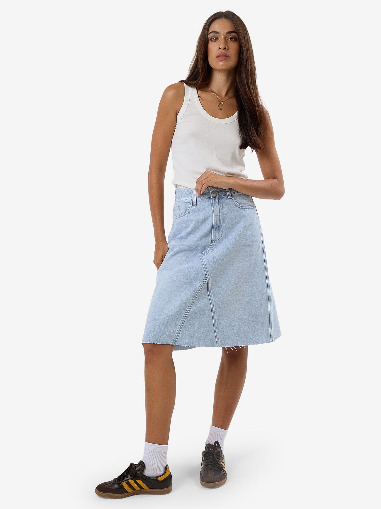 ANDMARY】Heart hip denim skirt