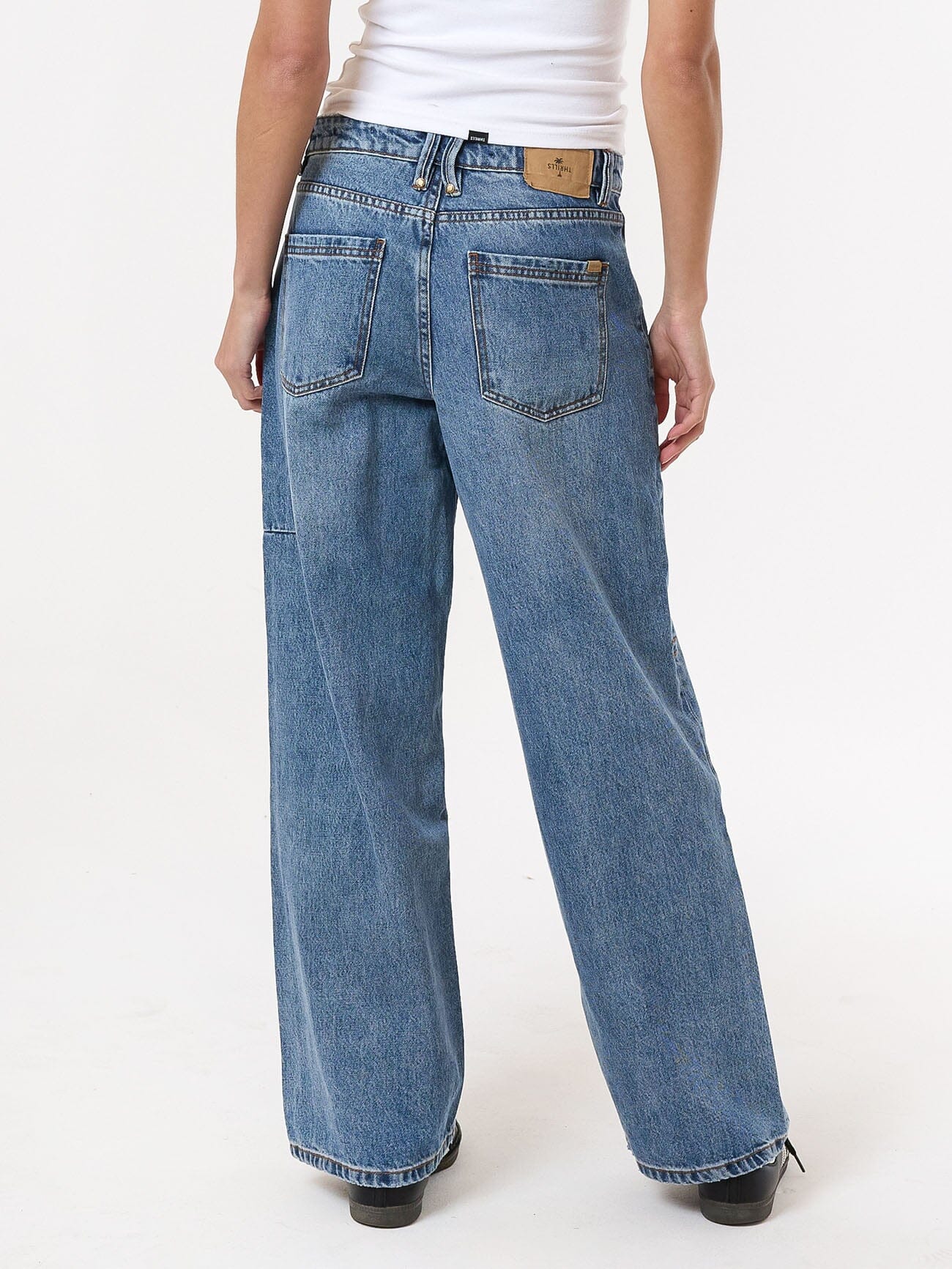 Billie Low Baggie Jean - Weathered Blue