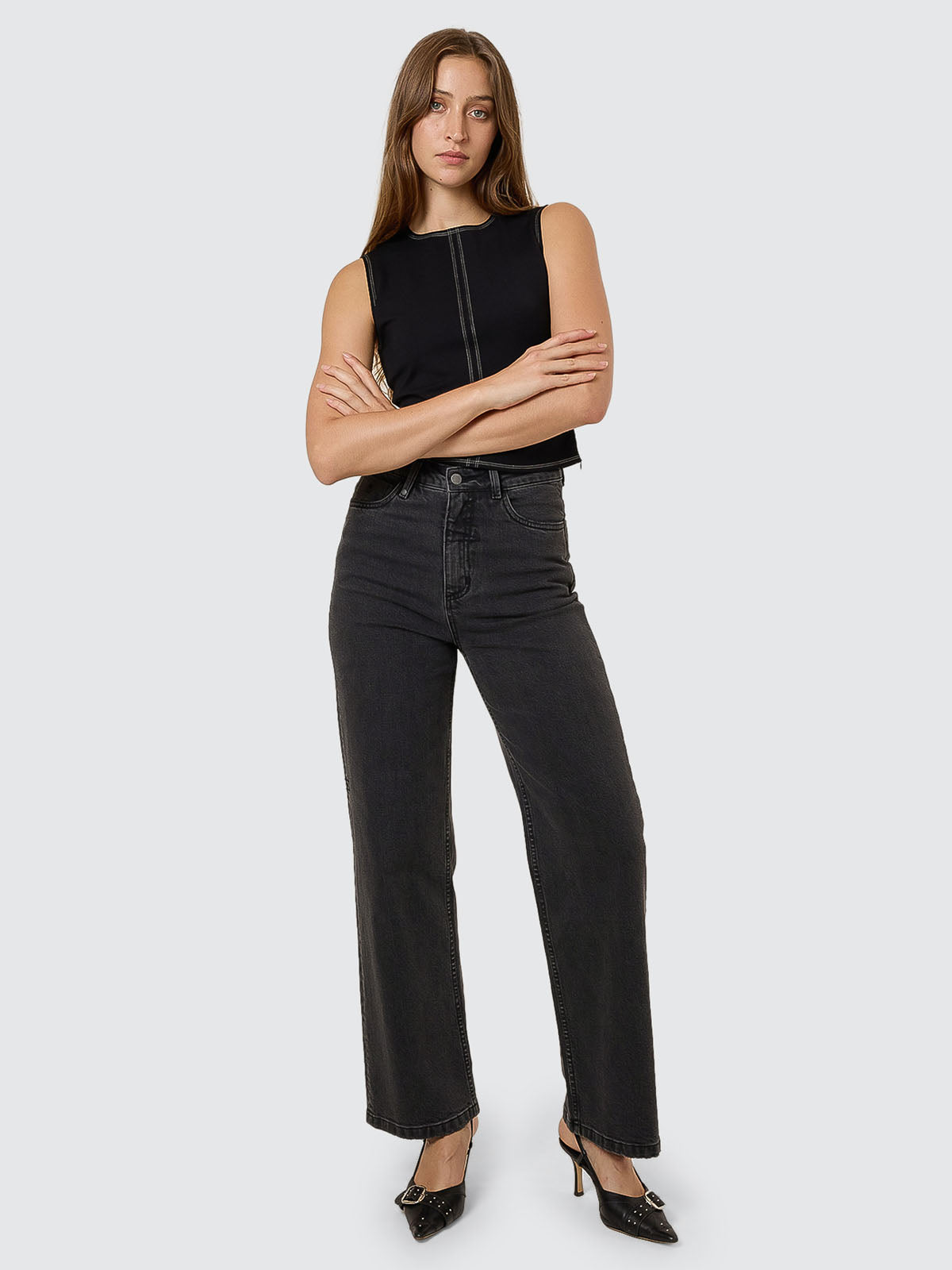 Cherry Stretch Jean - Ash Black 4