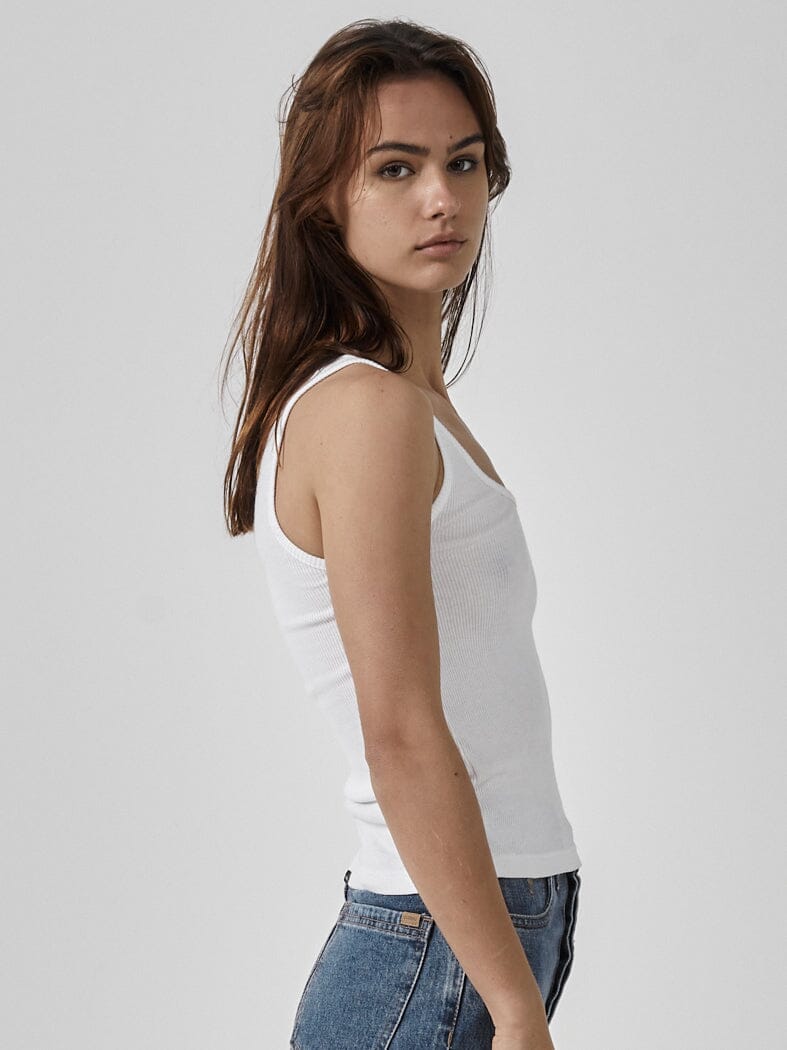 Plunge Rib Tank - White