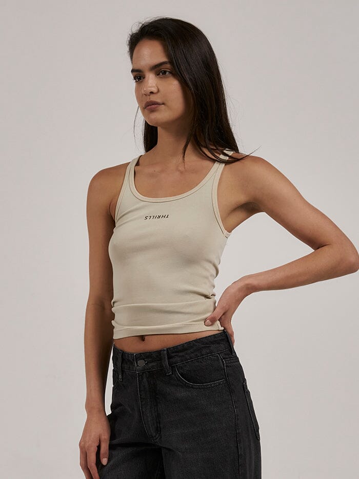 Minimal Thrills Scoop Tank - Oatmeal