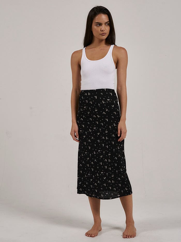 Nightshade Bias Skirt - Black