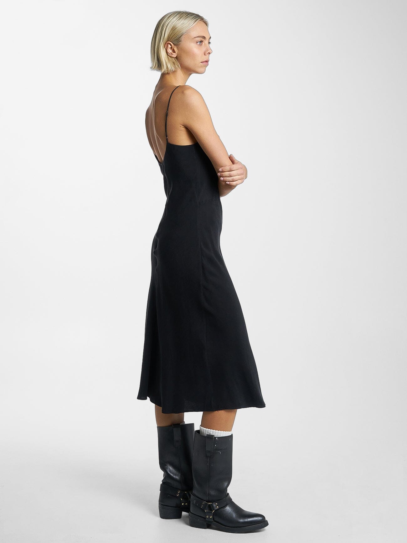 Natalia Slip Dress - Antique Black