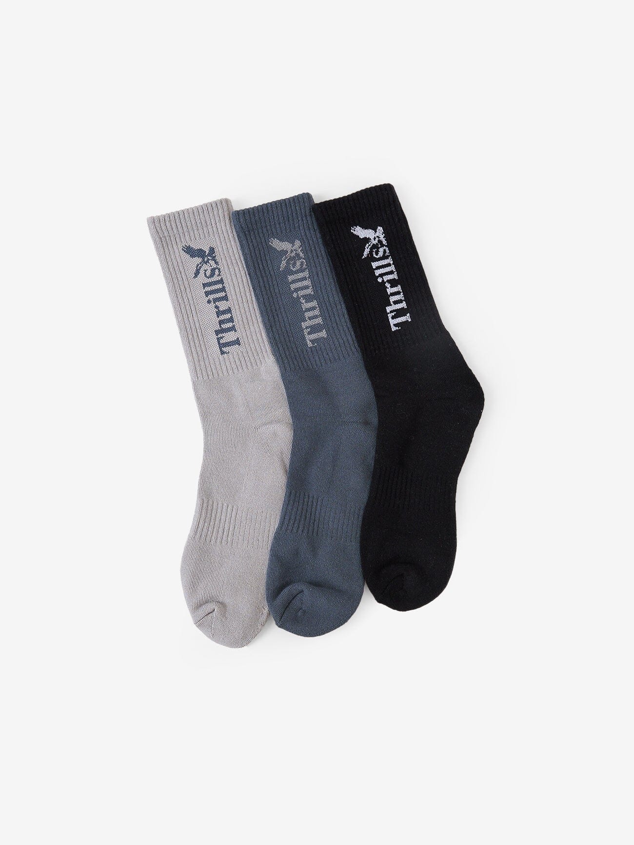 Thrills Workwear 3 Pack Sock - Alloy - Light Petrol - Black