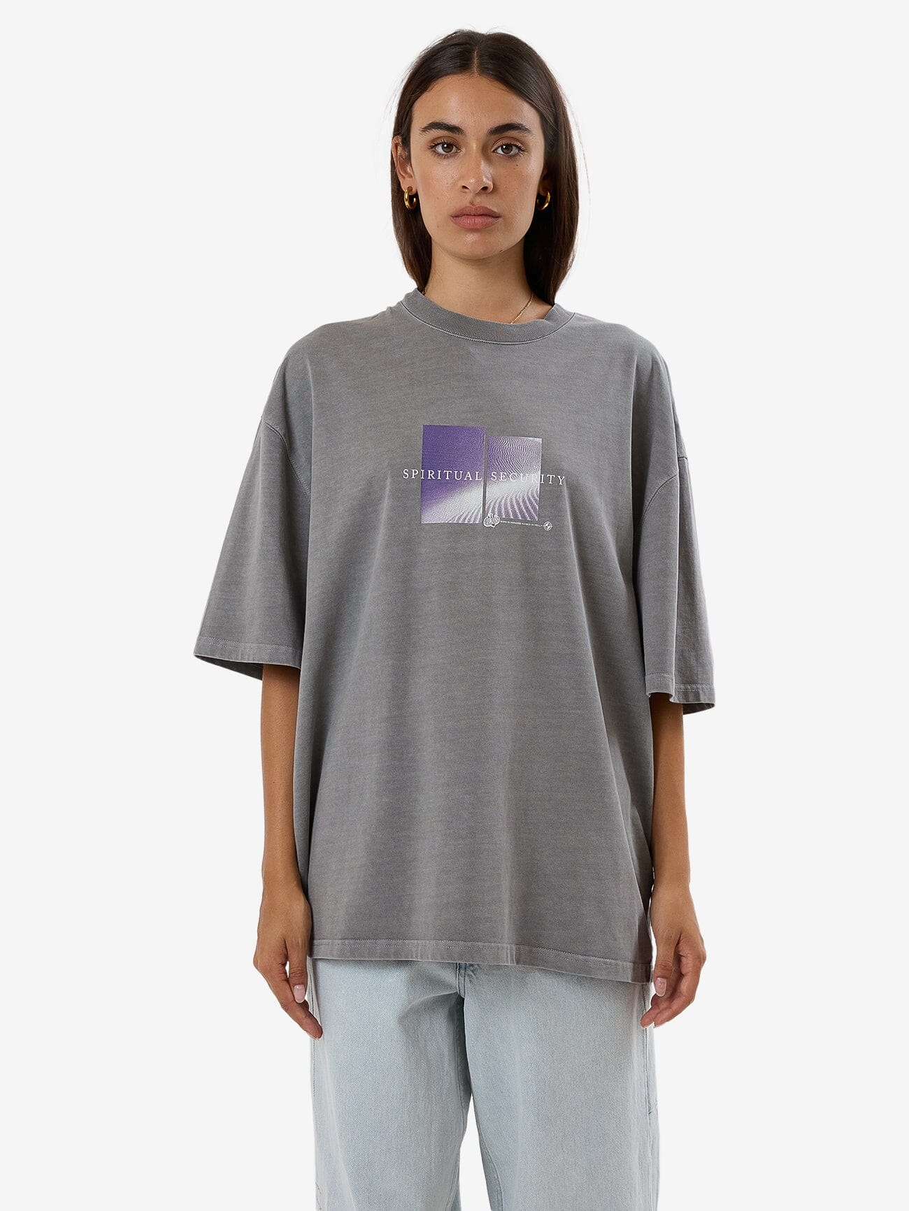 Shifting Sands Oversized Tee - Washed Grey 4