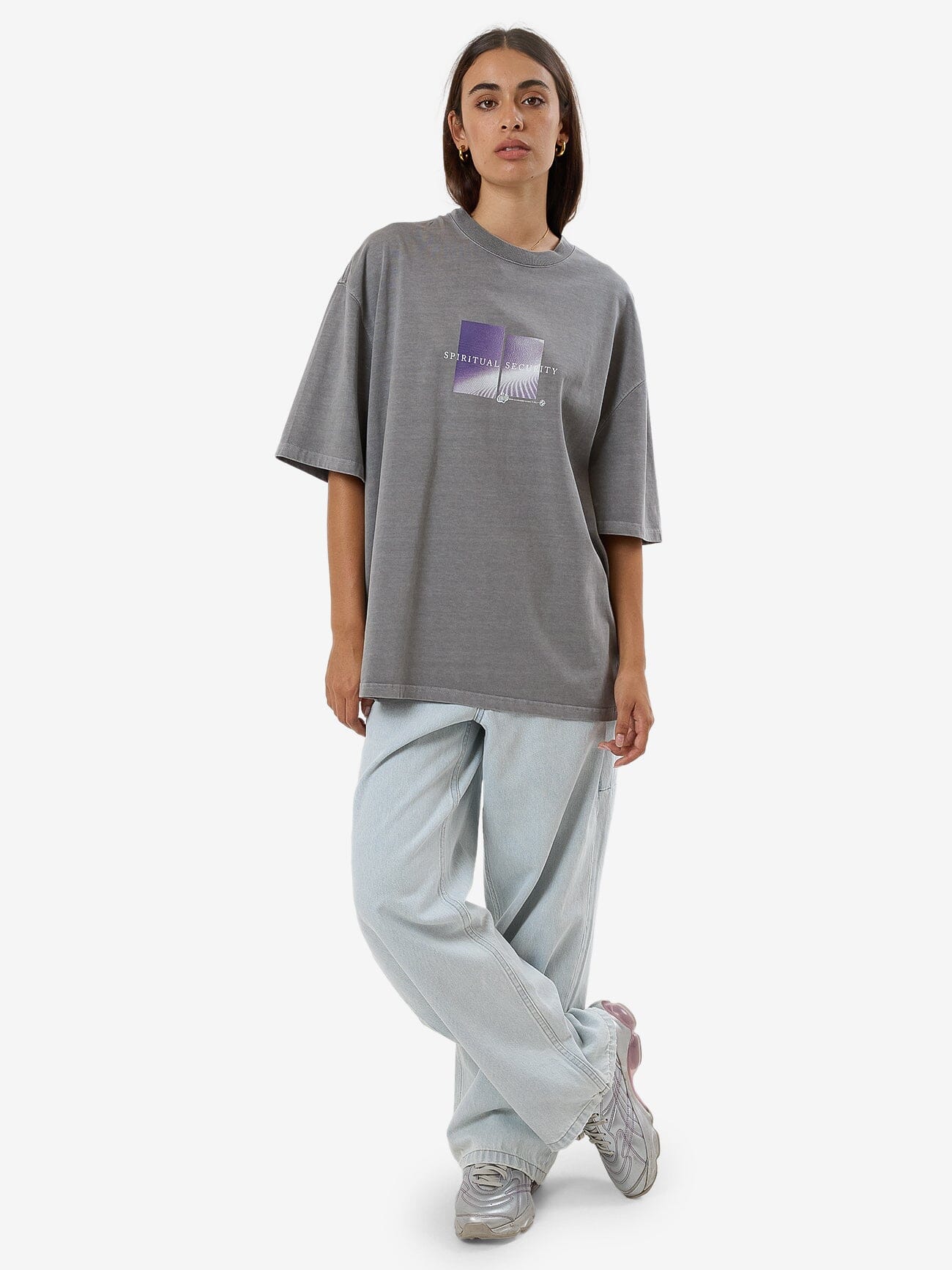 Shifting Sands Oversized Tee - Washed Grey