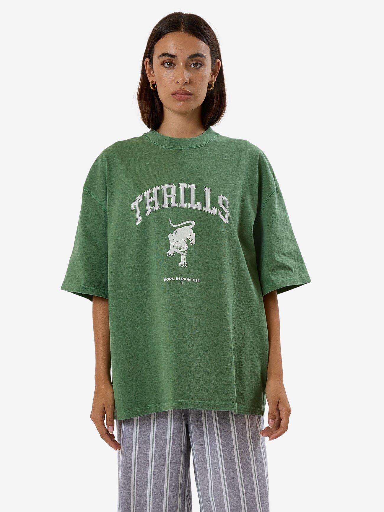Hard Knocks Oversized Tee - Elm Green 4