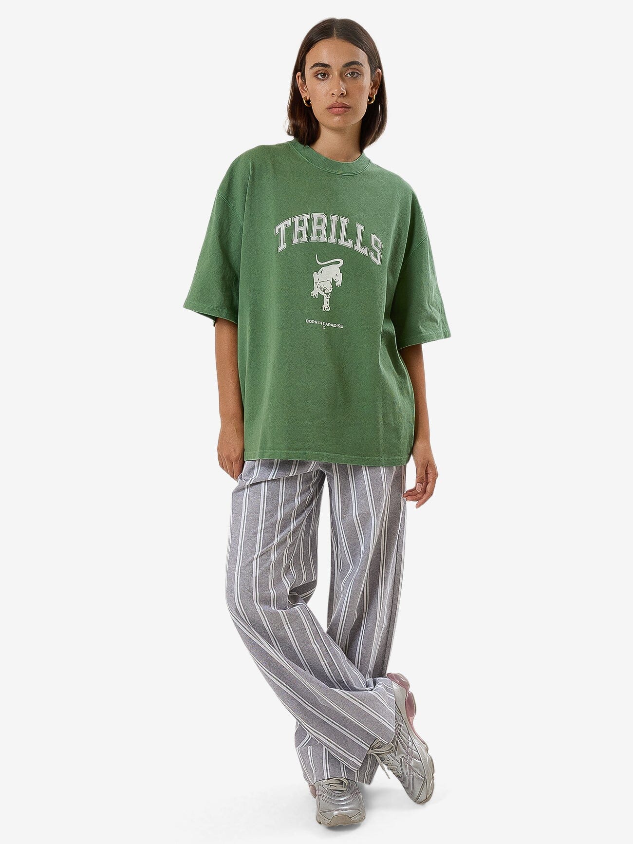 Hard Knocks Oversized Tee - Elm Green 4