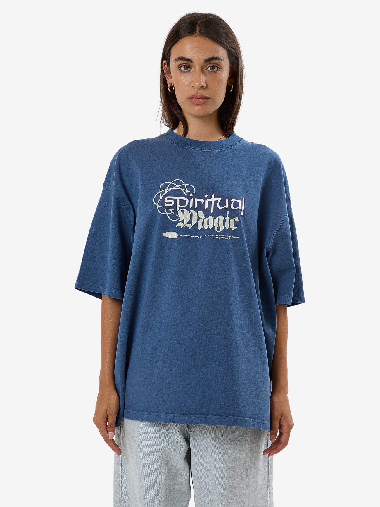 Spiritual Magic Oversized Tee - Blue Ashes 4