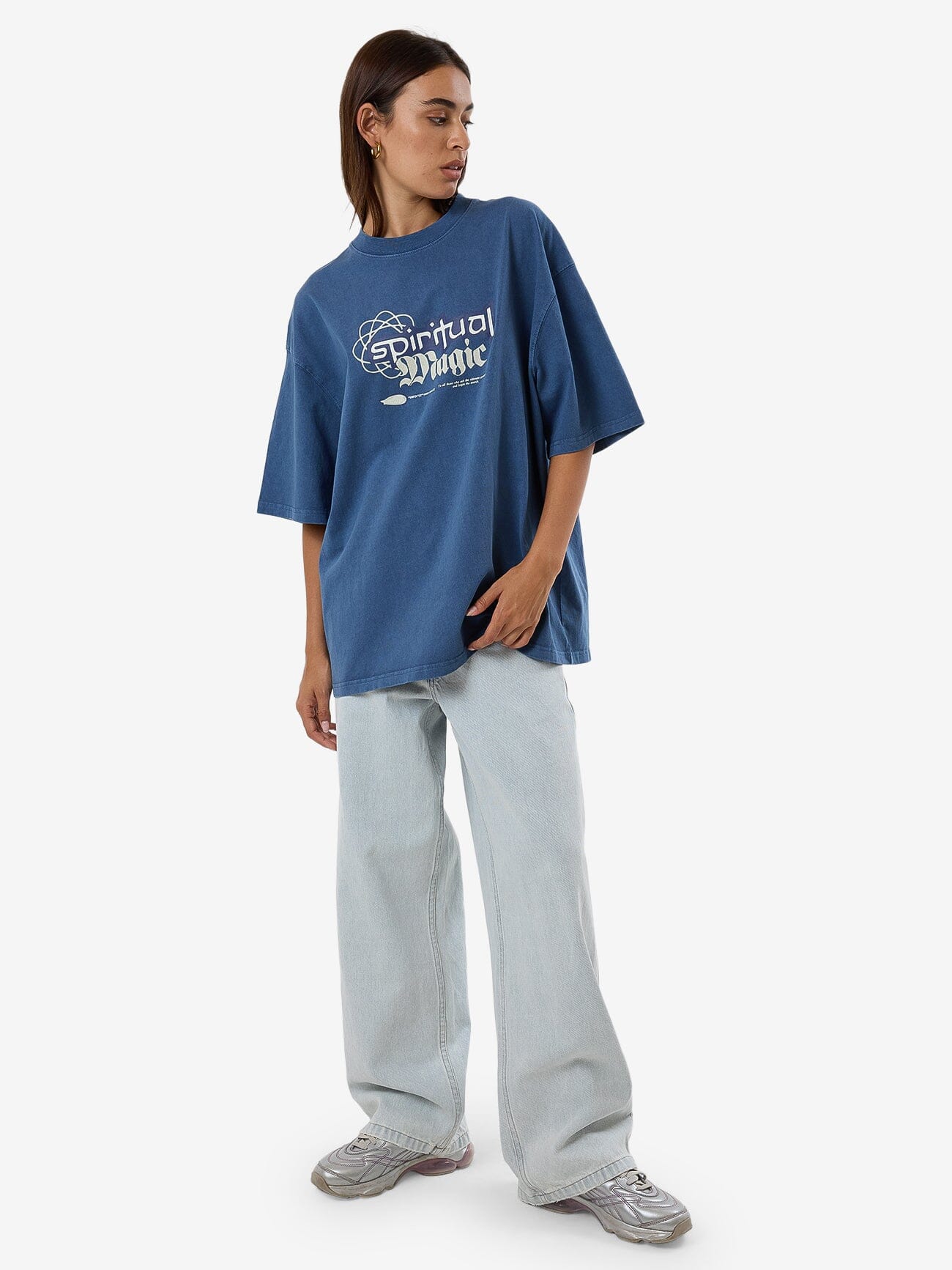 Spiritual Magic Oversized Tee - Blue Ashes 4