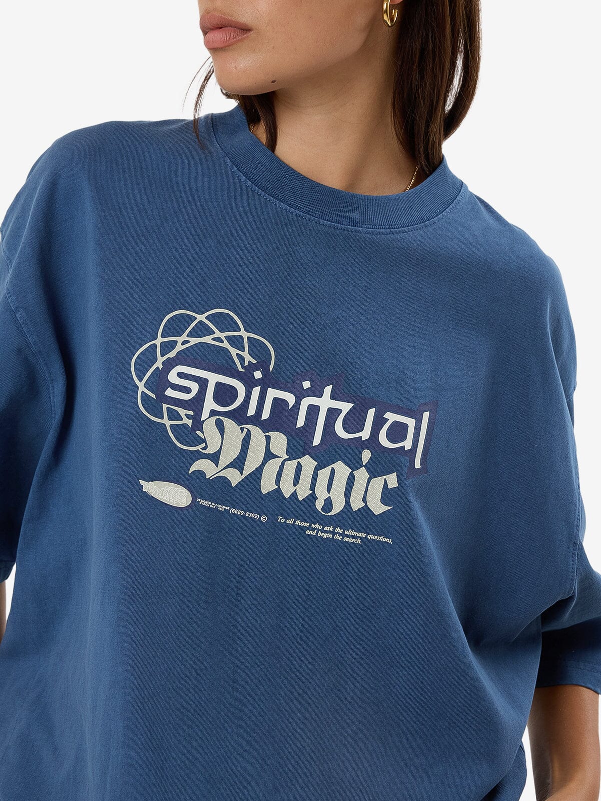 Spiritual Magic Oversized Tee - Blue Ashes