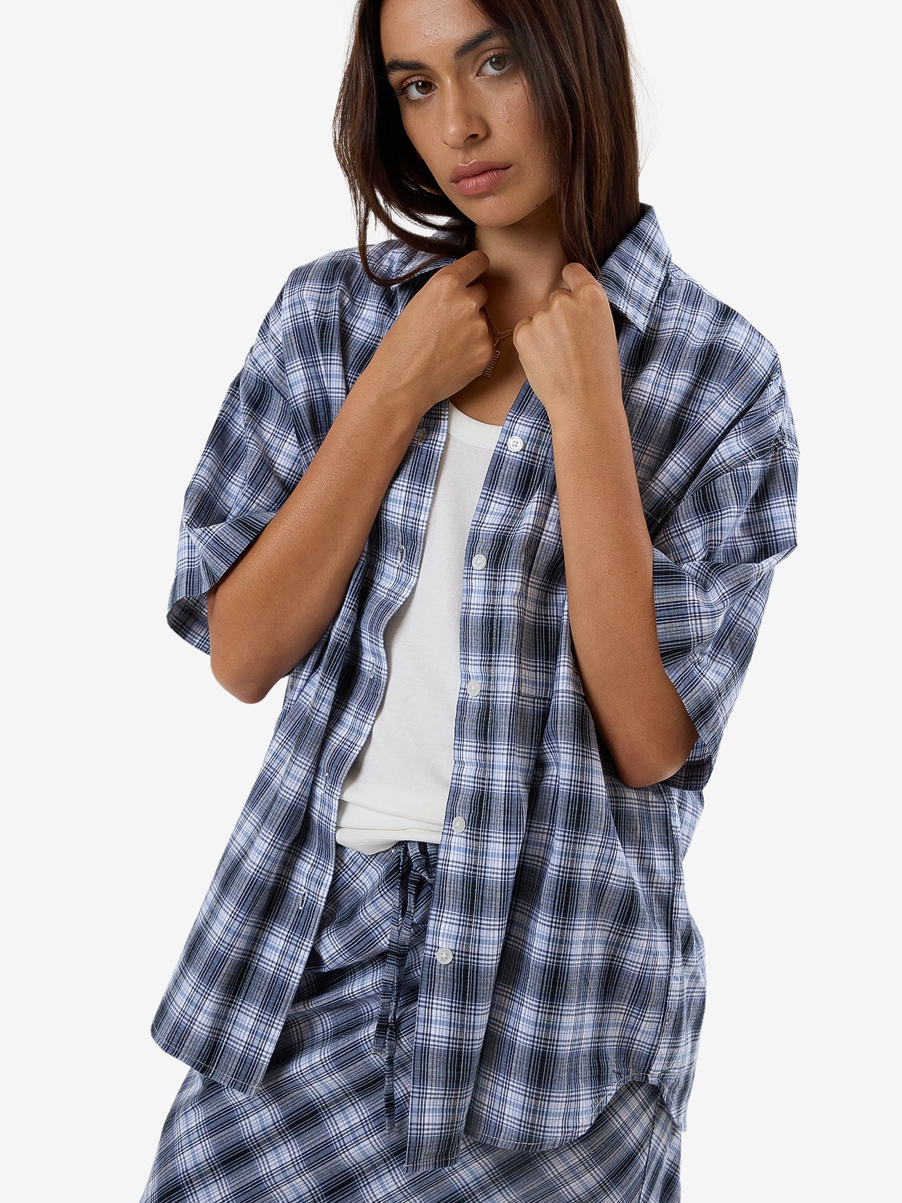 Friendly Service Plaid Shirt - Iceberg