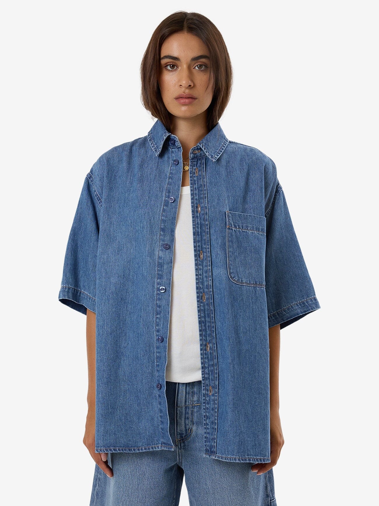 Darian Denim Shirt - Dark Dust Blue 4