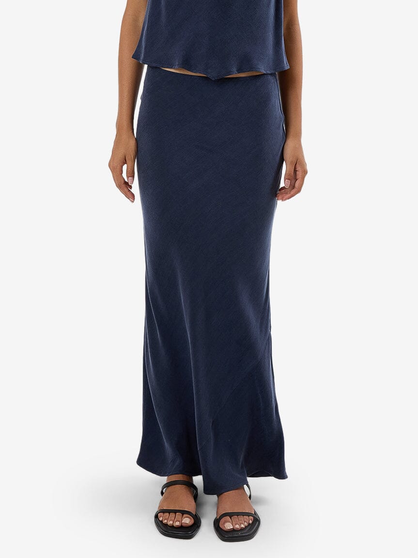 Faye Slip Skirt - Oxford Blue 4