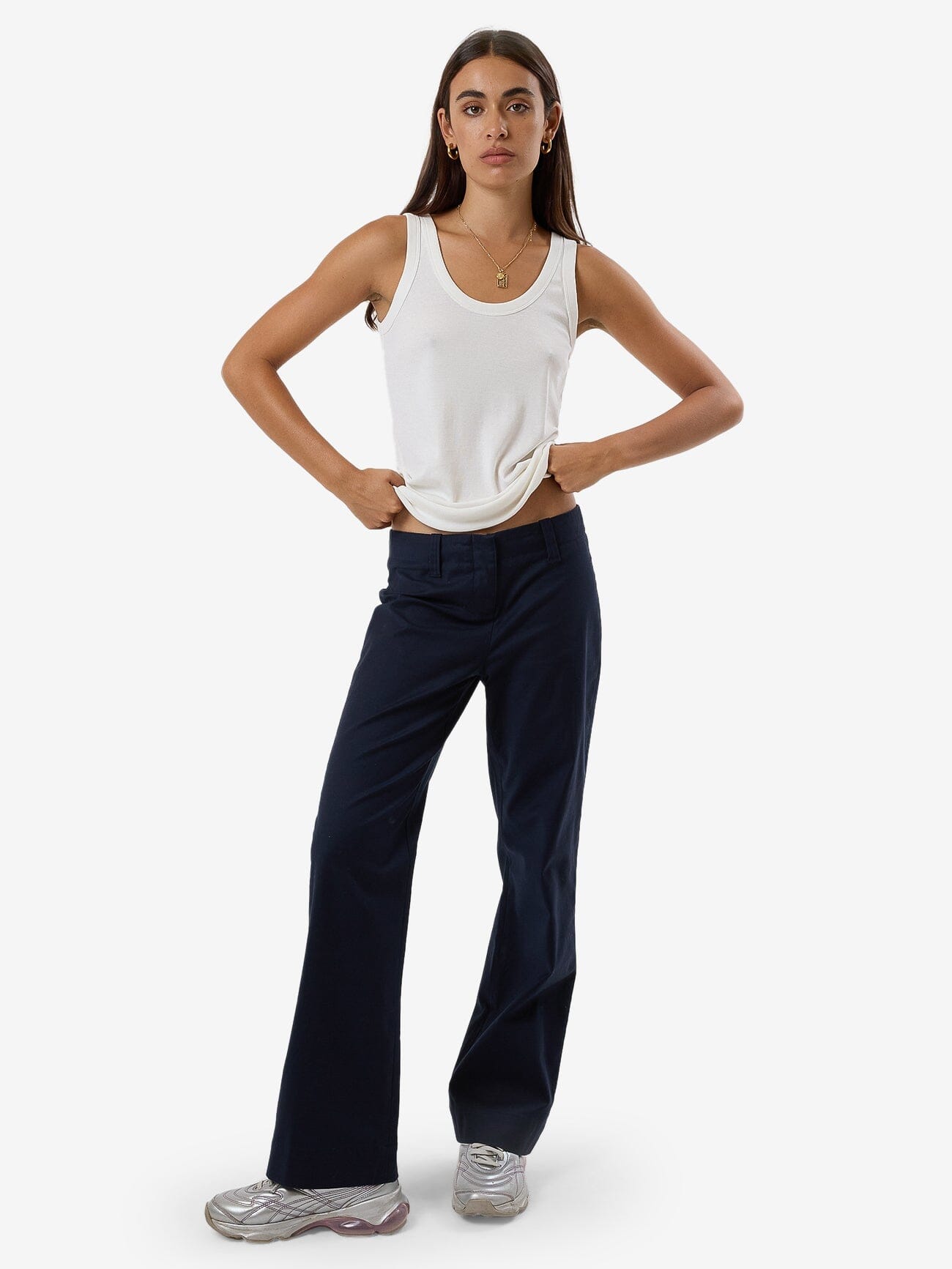 Brit Cotton Sateen Pant - Oxford Blue